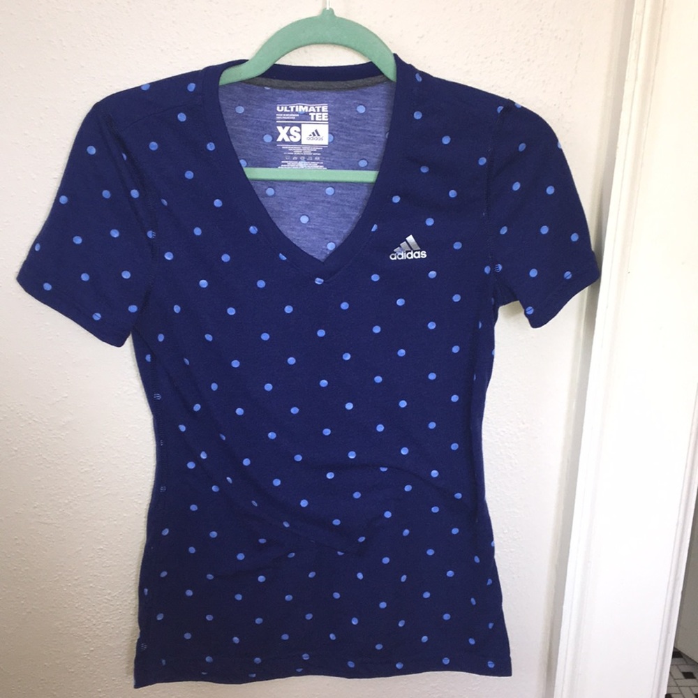 Blue polka dot shirt